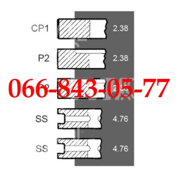 00003333446 ПОРШНЕВЫЕ КОЛЬЦА ДВИГАТЕЛЕЙ PERKINS 4.154 КОМБАЙНОВ VOLVO S800 S830 CLAAS COMPACT