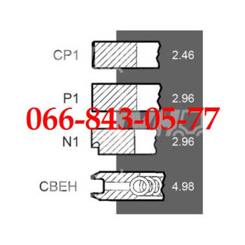 00003333638 ПОРШНЕВЫЕ КОЛЬЦА Ø100MM ДВИГАТЕЛЕЙ SISU VALMET 309D 310B 310D 320DS