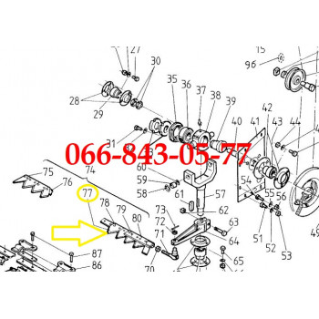 00003333308 СЕГМЕНТЫ КОСЫ, НОЖА ЖАТКИ КОМБАЙНОВ SAMPO 310-360-400-500-600-650-680-690+