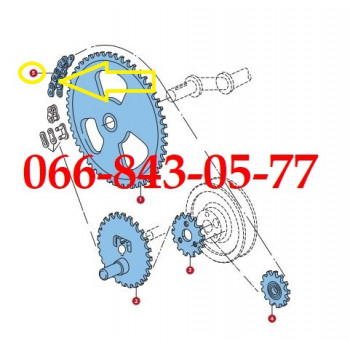 00003333338 ЦЕПЬ ПРИВОДА СОЛОМОТРЯСОВ 15.875MM (УП. 5М) КОМБАЙНОВ JOHN DEERE 330, 430, 530, 630, 730+