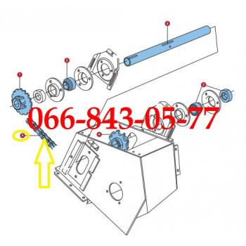 00003333339 ЦЕПЬ ПРИВОДА ЭЛЕВАТОРОВ 25.4MM (УП. 5М) КОМБАЙНОВ JOHN DEERE 330, 430, 530, 630, 730, 925, 930, 932, 935, 940, 942, 945, 950, 952, 955, 960, 965+