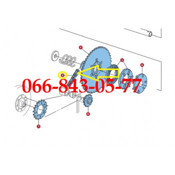 00003333340 ЦЕПЬ ПРИВОДА ЭЛЕВАТОРОВ 15.875MM (УП. 5М) КОМБАЙНОВ JOHN DEERE 965, 965H, 968H, 975, 975HY/4, 985, 985HY/4, 1065, 1068H, 1072, 1075, 1075HY/4, 1085, 1085HY/4+