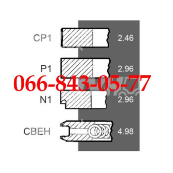 000033345662 КОМПРЕССИОННЫЕ ПОРШНЕВЫЕ КОЛЬЦА ДВИГАТЕЛЕЙ VALMET 310